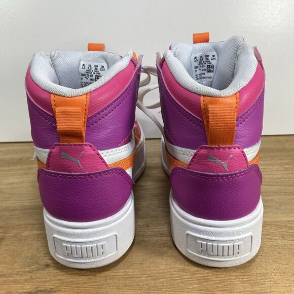 Puma Karmen Rebelle Mid Sneaker Platform Trendy Indie Hipster Girl Big Kid 4.5 - Picture 4 of 8